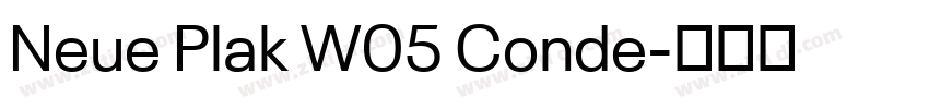 Neue Plak W05 Conde字体转换